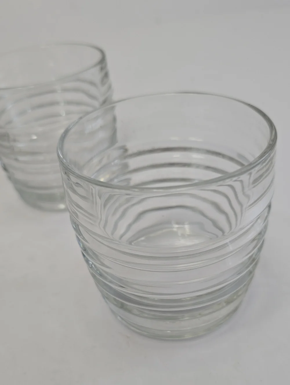 Vintage Anchor Hocking Set Of 4 Park Avenue Clear On The Rocks Glasses Ribbed